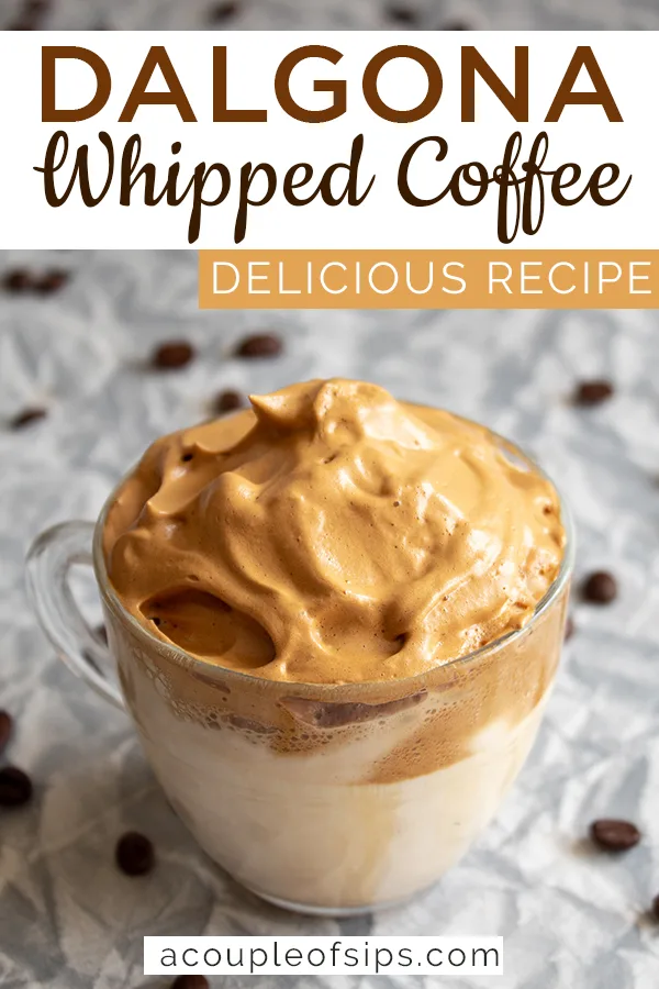 Dalgona coffee Pinterest graphic