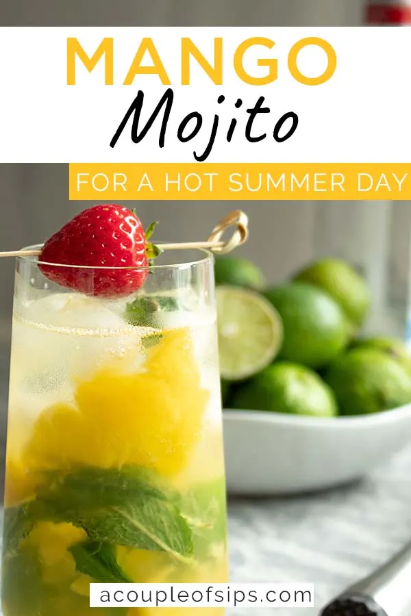 Mango Mojito Cocktail pinterest graphic