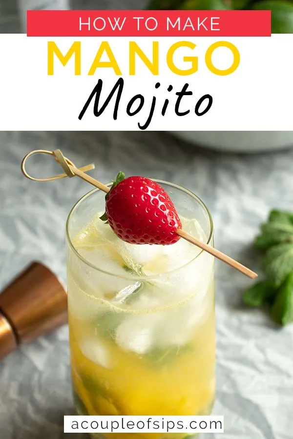 Mango Mojito Cocktail pinterest graphic