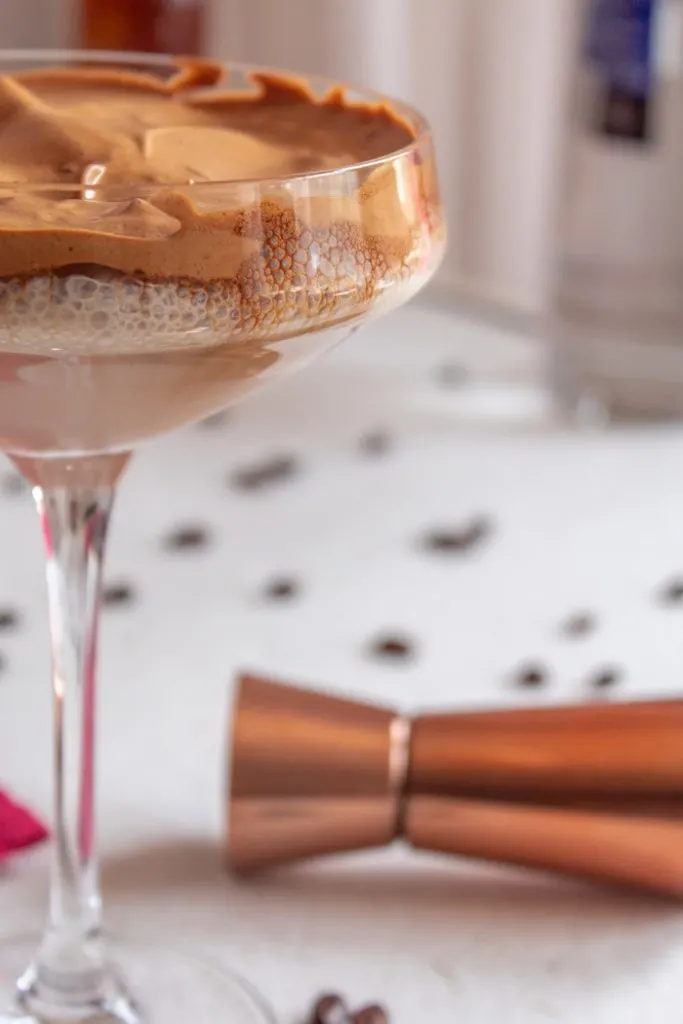 Dalgona coffee cocktail