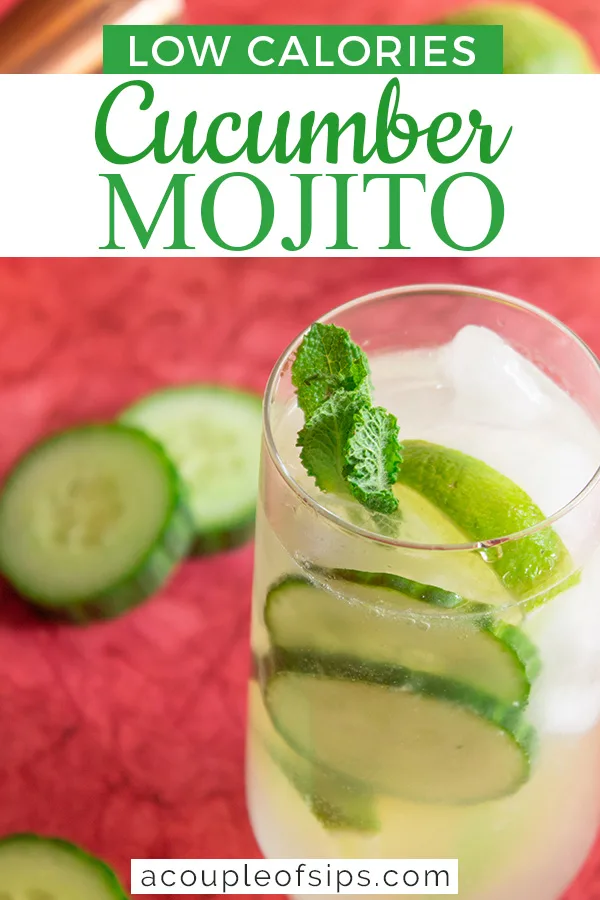 Cucumber mojito Pinterest graphic