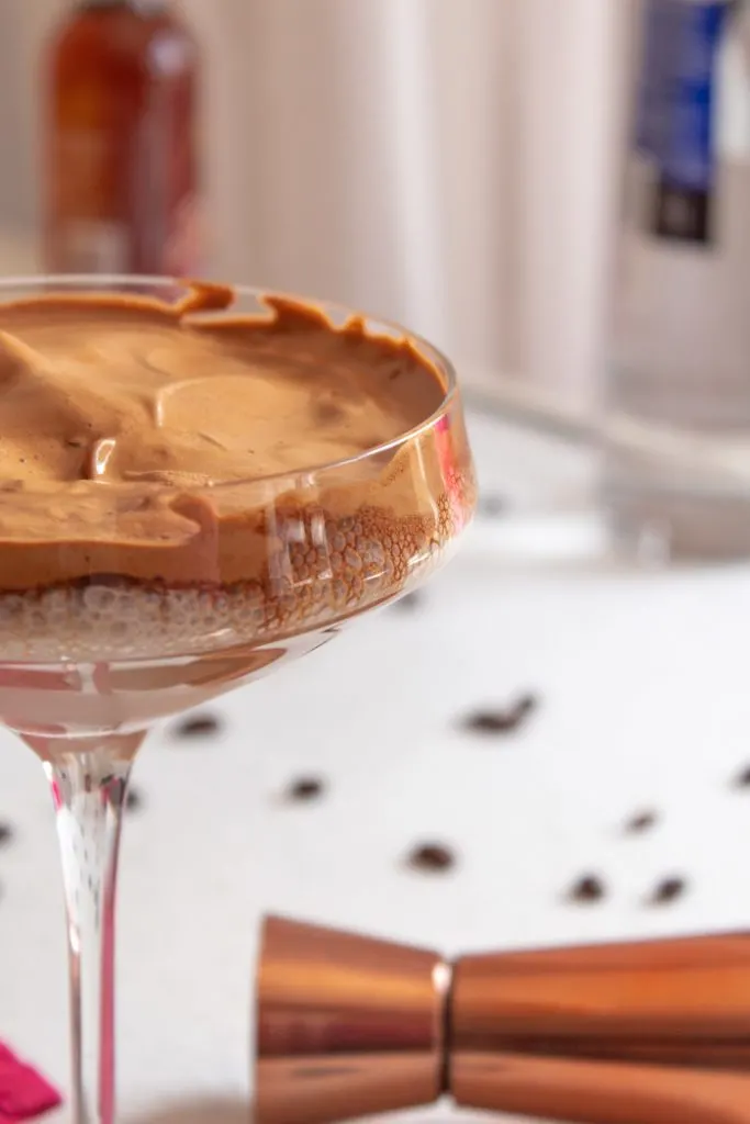 Dalgona coffee cocktail