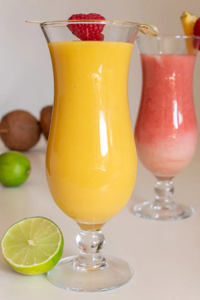 Mango pina colada cocktail