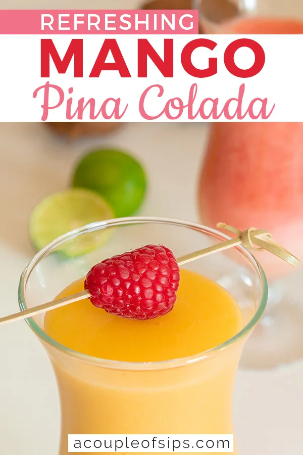 Mango pina colada Pinterest graphic