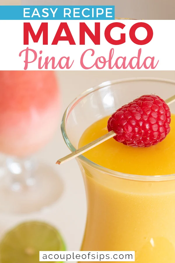 Mango pina colada Pinterest graphic