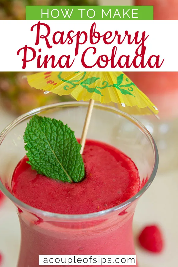 Raspberry pina colada pinterest graphic
