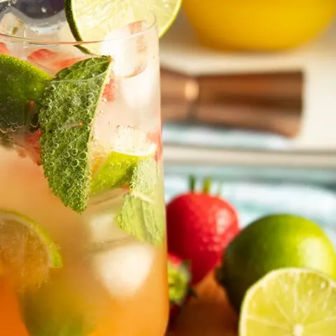 Refreshing Strawberry Pineapple Mojito