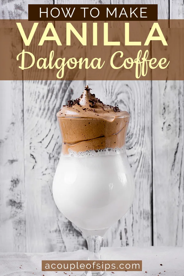 Vanilla Dalgona Coffee Pinterest Graphic