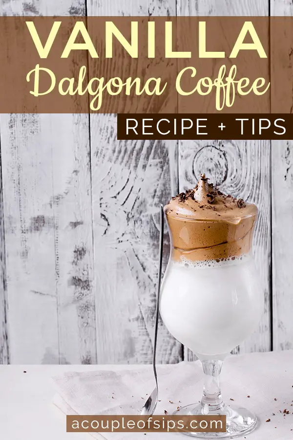 Vanilla Dalgona Coffee Pinterest Graphic