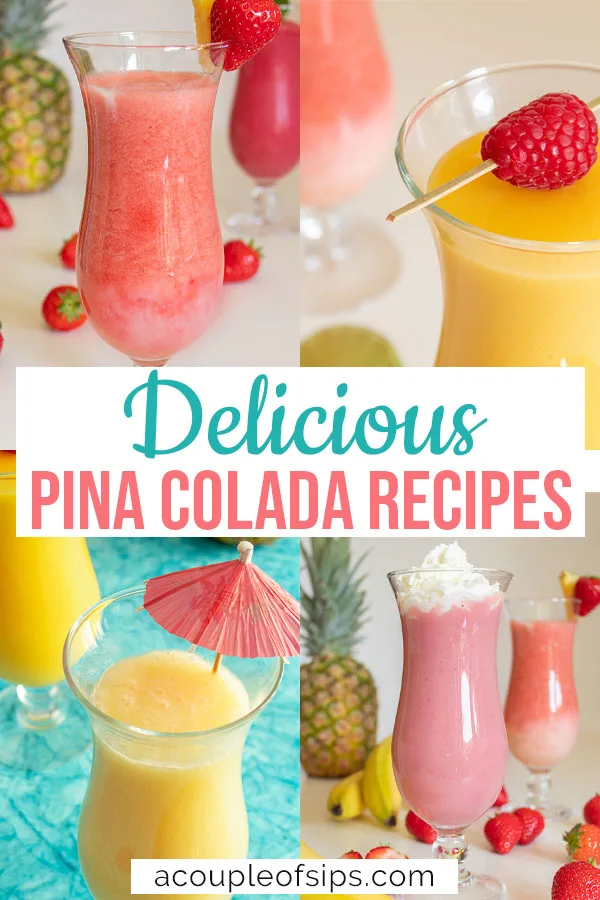 Best pina colada recipes Pinterest graphic