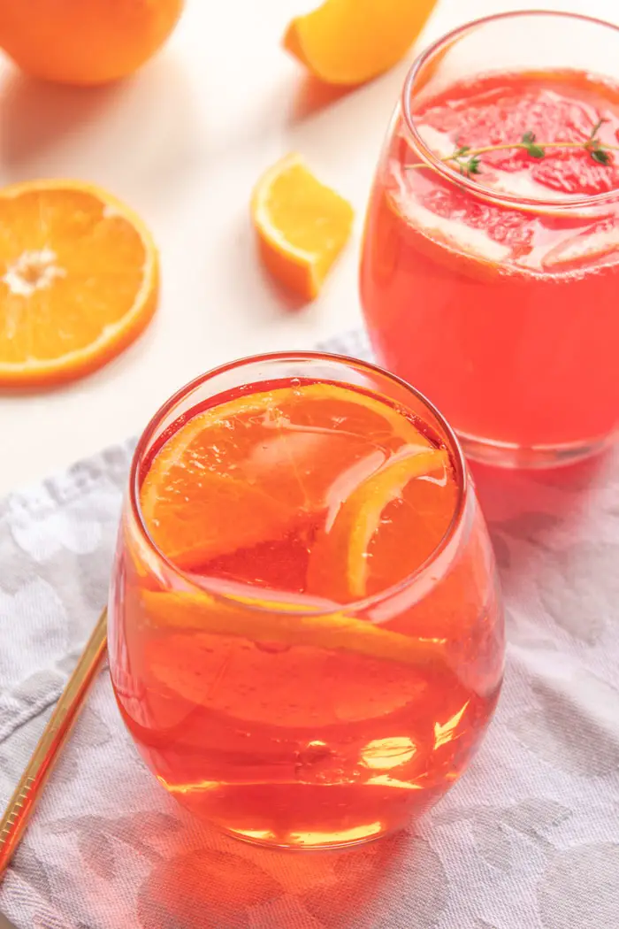 Frozen Aperol Spritz with Strawberries • Sunday Table