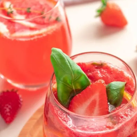 Strawberry Aperol Spritz Glasses