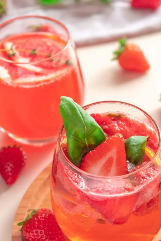 Strawberry Aperol Spritz Glasses
