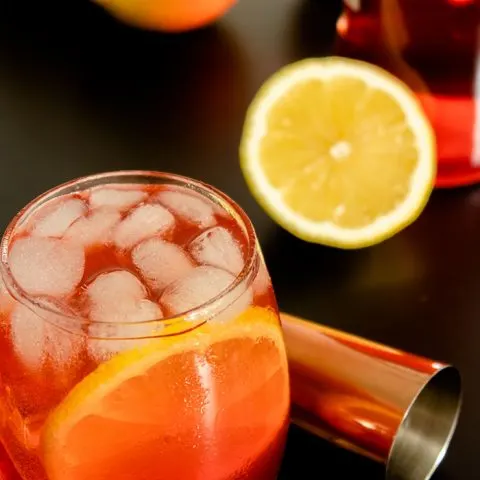 Aperol Tonic Cocktail with Ice