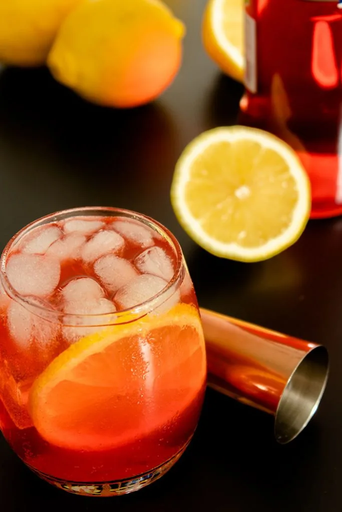 Aperol Tonic Cocktail with Ice