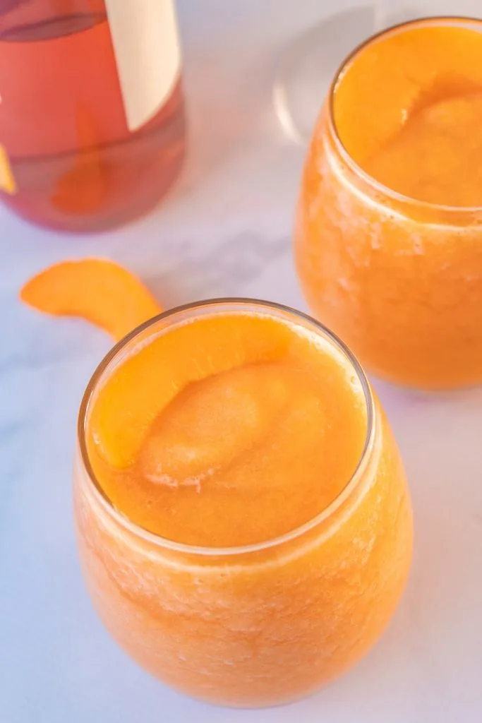 Peach Frosé is a delicious frozen rosé wine cocktail