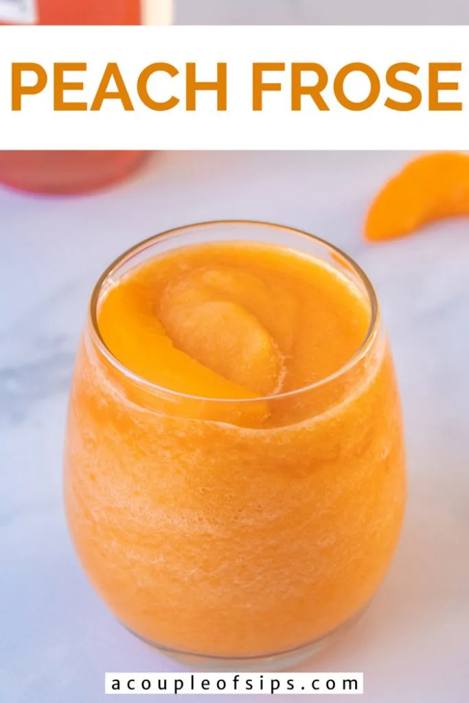 Peach Frosé Pinterest graphic