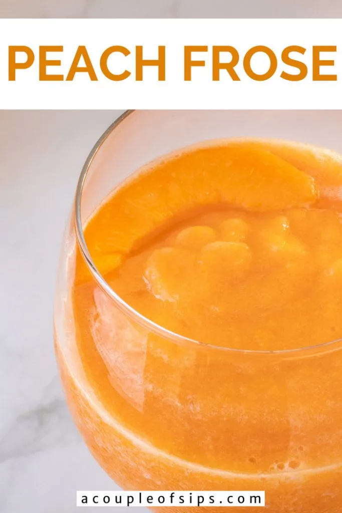 Peach Frosé Pinterest graphic