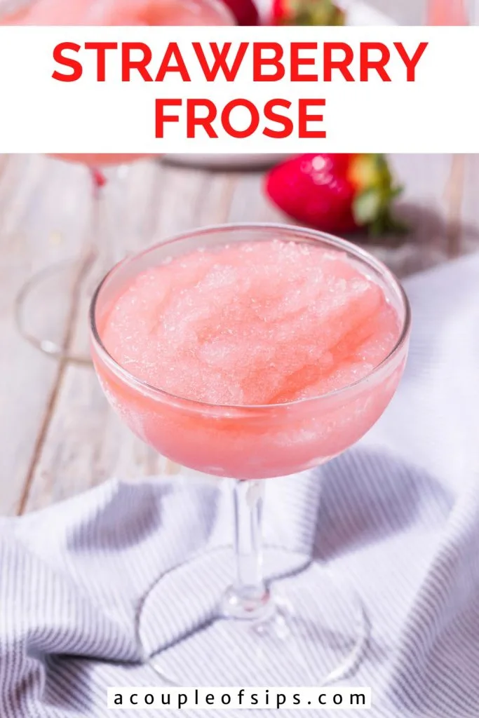 Frosé recipe Pinterest graphic