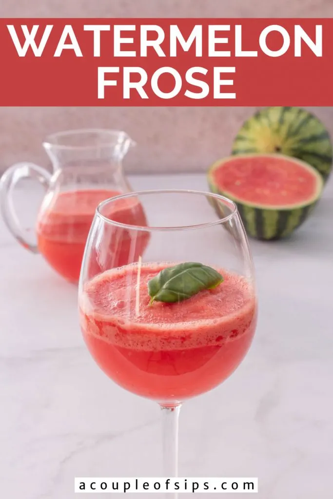 Watermelon Frosé Pinterest graphic