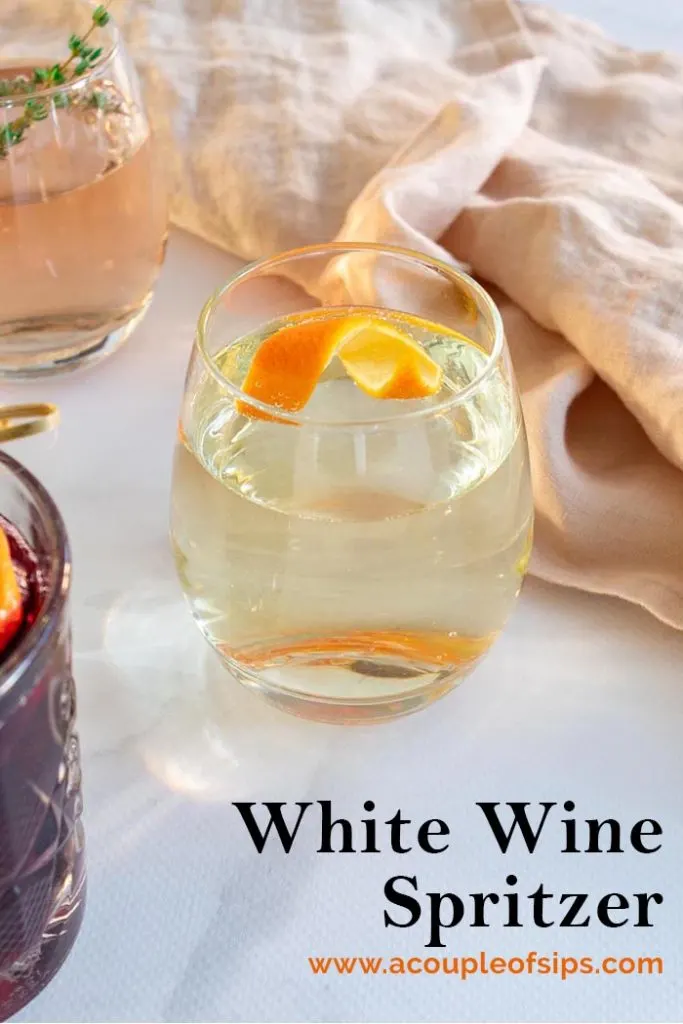 White Wine Spritzer Pinterest Graphic