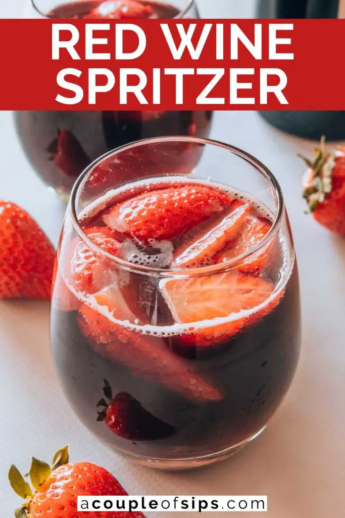 Red wine spritzer Pinterest graphic